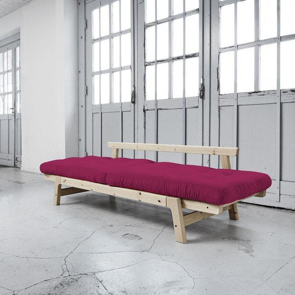  Canapea extensibilă Karup Step Natural/Pink-image-2