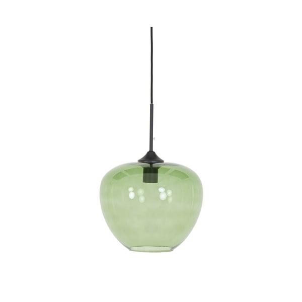 Lustră verde cu abajur din sticlă ø 30 cm Mayson – Light & Living