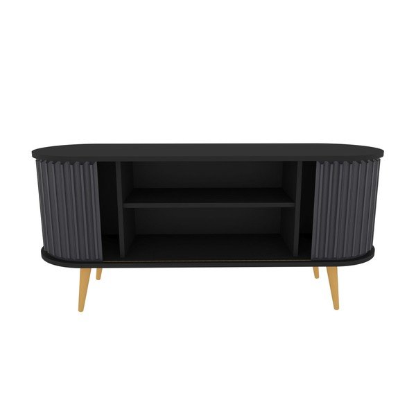 Comodă TV negru-gri antracit 140x64 cm Stor – Kalune Design-image-3