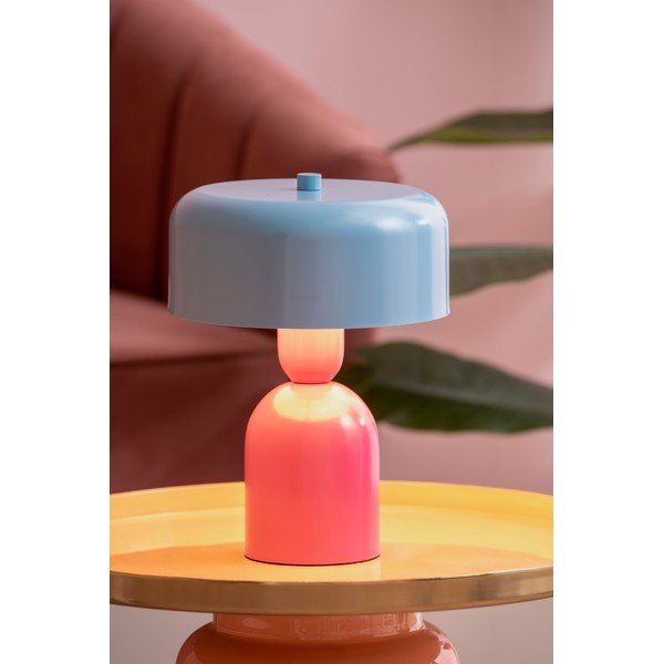 Veioză albastră/roz din metal (înălțime 24 cm) Double Funky – Leitmotiv-image-1