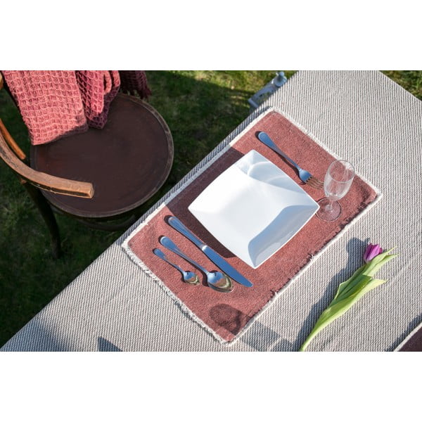 Față de masă din bumbac Tiseco Home Studio, 250 x 150 cm, bej - negru-image-4