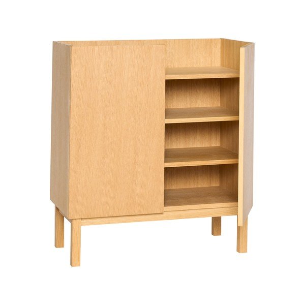 Dulap în culoare naturală cu aspect de lemn de stejar 80x90x40 cm Ark – Hübsch-image-4