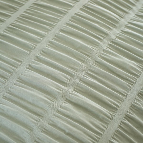 Lenjerie de pat verde-deschis din țesătură crep pentru pat de o persoană 135x200 cm Seersucker – Catherine Lansfield-image-4