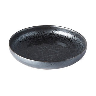 Farfurie din ceramică cu margine înaltă MIJ Pearl, ø 22 cm, negru - gri