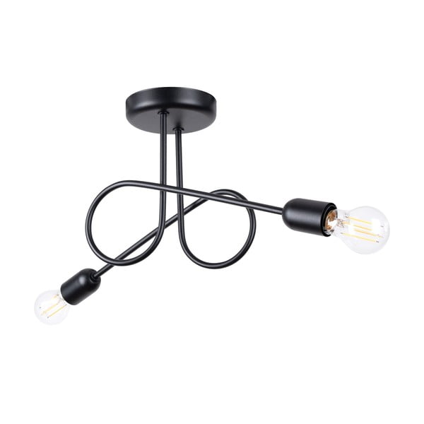 Plafonieră neagră 18x57 cm Opulent – Sollux