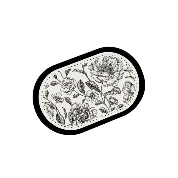 Covoraș de baie alb-negru 60x100 cm Rasse – Foutastic