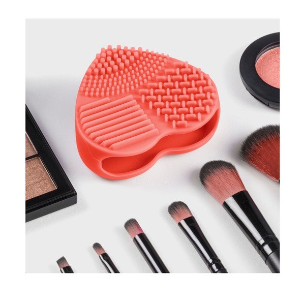 Accesoriu de mână din silicon pentru curățat periile cosmetice InnovaGoods Heart-image-1