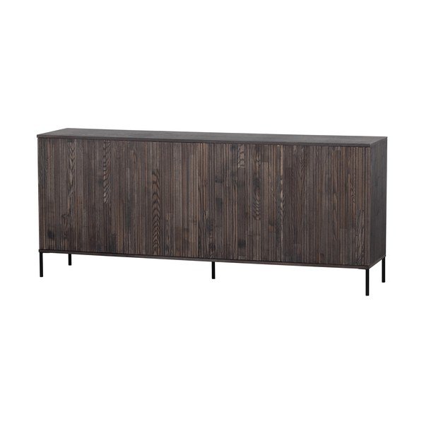 Comodă maro cu aspect de lemn de frasin 200x85x44 cm Gravure – WOOOD-image-2