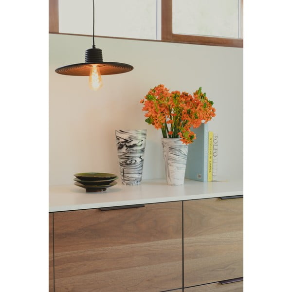 Lustră neagră cu intensitate reglabilă cu abajur din ratan ø 35 cm Balance – Zuiver-image-2