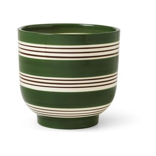 Ghiveci din ceramică Kähler Design Nuovo, ø 15 cm, alb-verde închis