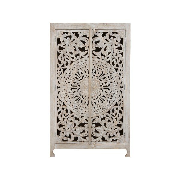 Dulap crem din lemn de mango 165x40 cm Kalita – Støraa