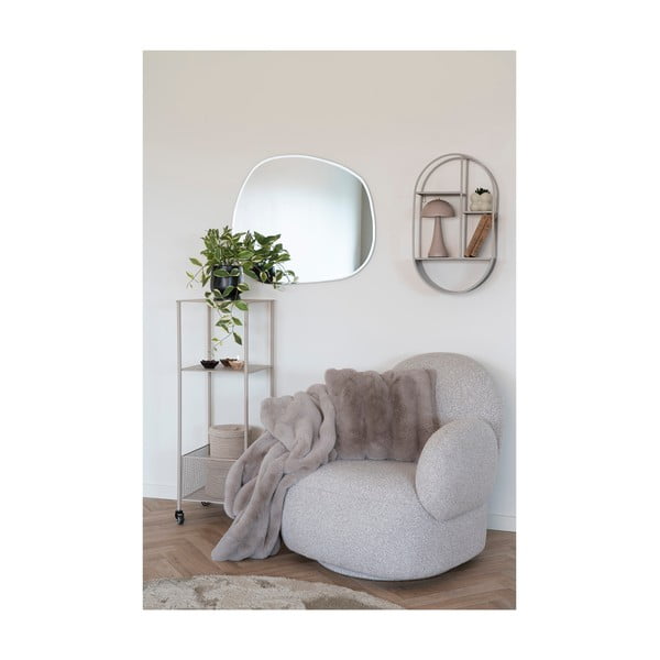 Pătură gri/bej din blană artificială 130x180 cm Galena – House Nordic-image-2