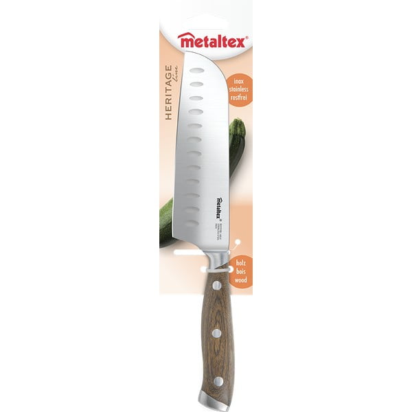 Cuțit din oțel inoxidabil santoku Heritage – Metaltex-image-1