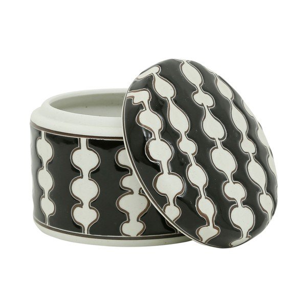 Cutie de depozitare din porțelan cu capac/decorativă Ecliptique – Côté Table-image-1