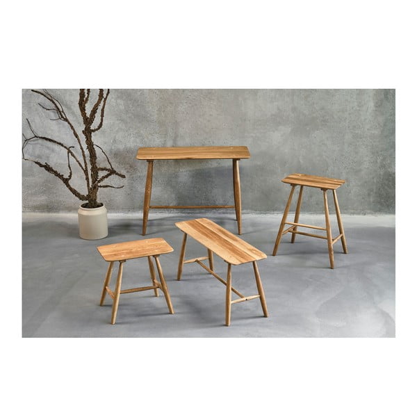 Masă de dining din lemn de stejar 44.5x100 cm Bodo – Villa Collection-image-1