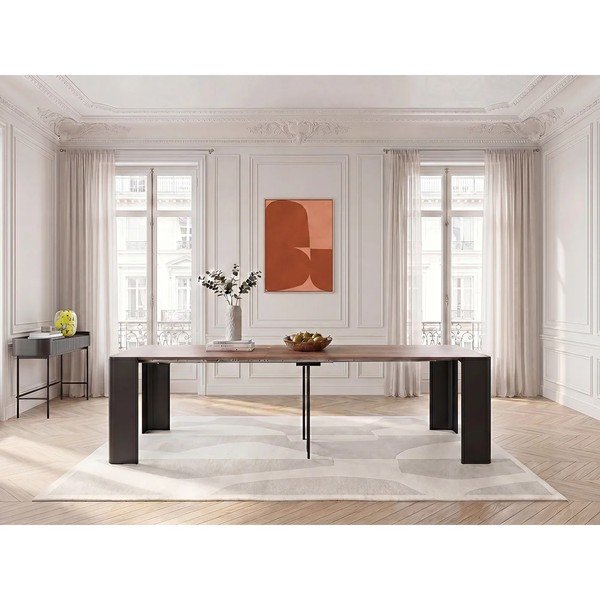 Masă consolă neagră/în culoare naturală 50x110 cm Albane – Bobochic Paris-image-1