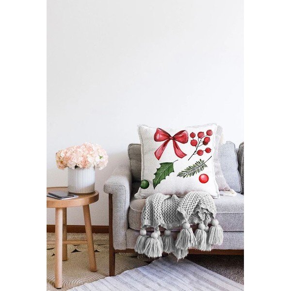 Față de pernă 43x43 cm  cu model de Crăciun – Mila Home-image-2