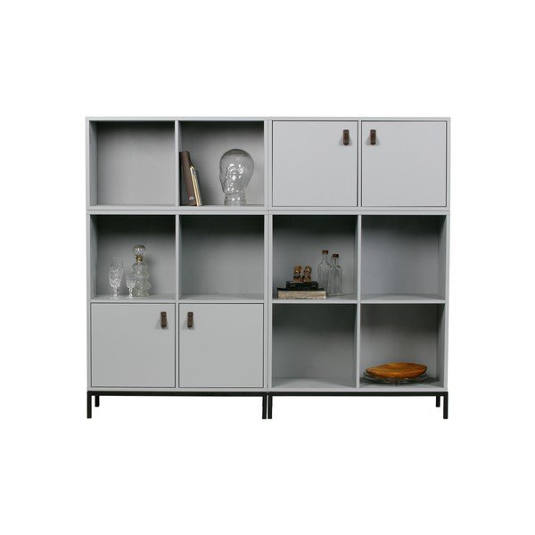 Bibliotecă modulară gri din lemn de pin 81x81 cm Vt – vtwonen-image-4