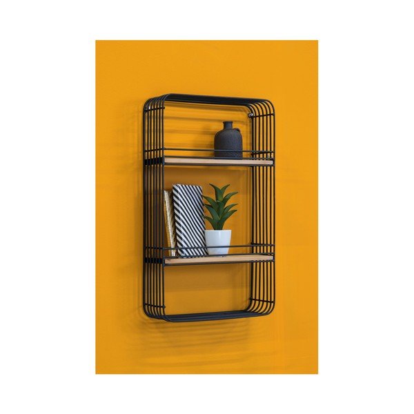 Etajeră de perete Leitmotiv Rectangle, negru-image-4