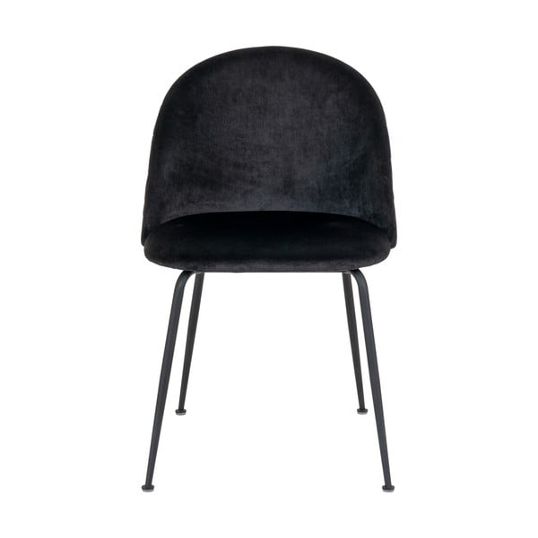Scaune de dining negre 2 buc. din catifea Geneve – House Nordic-image-1