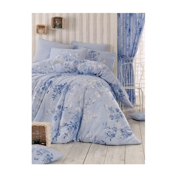 Lenjerie de pat, albastru, Elena 200x220 cm
