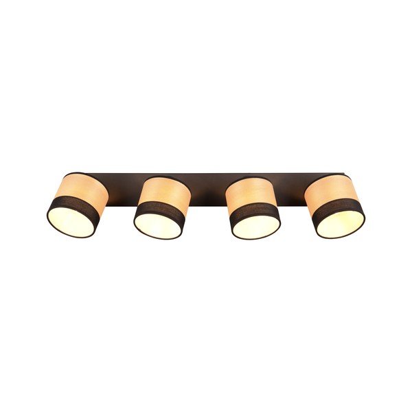 Plafonieră neagră/în culoare naturală ø 12 cm Bolzano – Reality-image-1