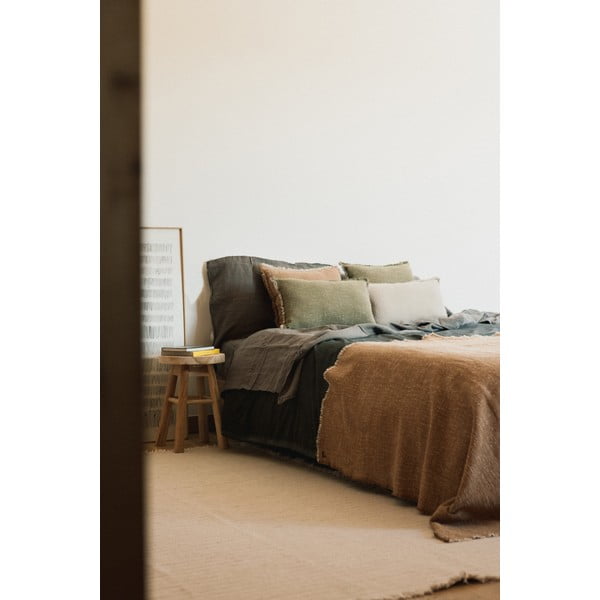 Pătură galben ocru din bumbac 130x180 cm Handloom – Lorena Canals-image-3