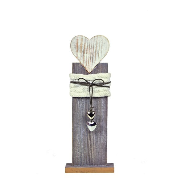 Decorațiune din lemn Ego Dekor Heart, înălțime 36 cm