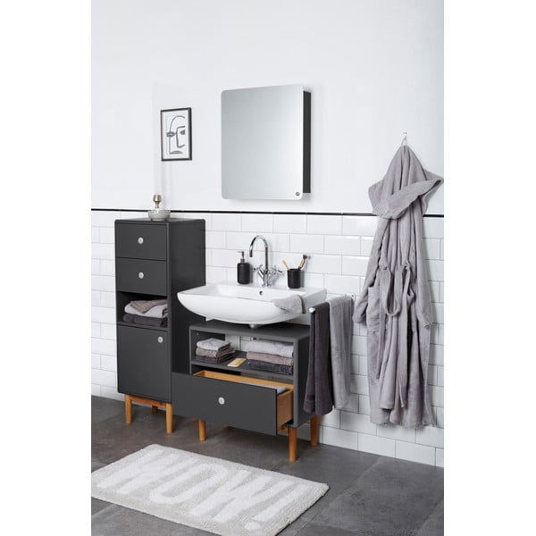 Dulap de baie gri antracit înalt/suspendat 40x100 cm Color Bath – Tom Tailor-image-4