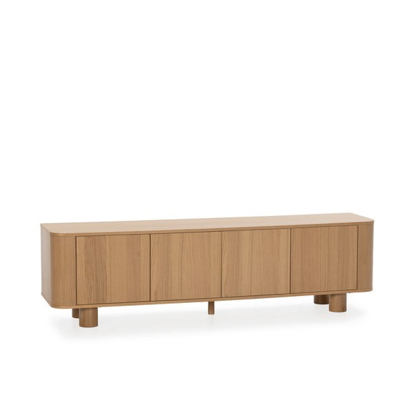 Comodă TV în culoare naturală cu aspect de lemn de stejar 180x50,5x40 cm Padoc – MOME-image-3