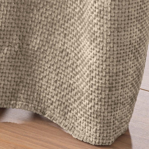 Draperie maro deschis din janilie 140x260 cm Leo – douceur d'intérieur-image-4