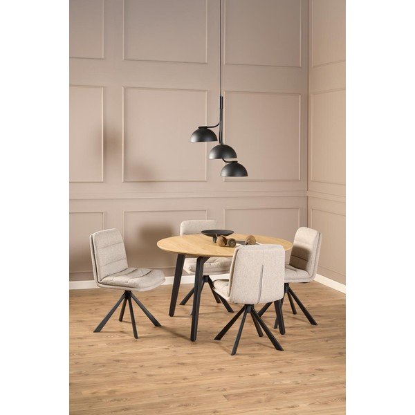 Masă de dining rotundă cu blat cu aspect de lemn de stejar ø 120 cm Cadiz – Actona-image-3