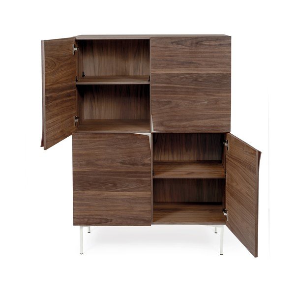 Servantă cu decor din lemn de nuc Woodman Flop, 100 x 140 cm, maro-image-3