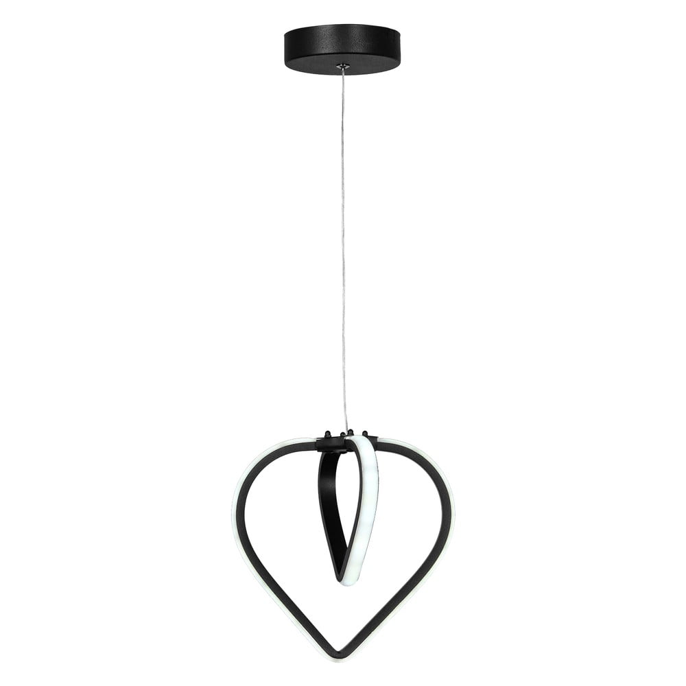 Lustră neagră LED din metal ø 22 cm Sevinc – Squid Lighting