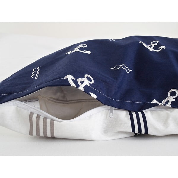 Lenjerie de pat albastru-închis din țesătură crep pentru pat de o persoană 140x200 cm Exclusive – B.E.S.-image-4