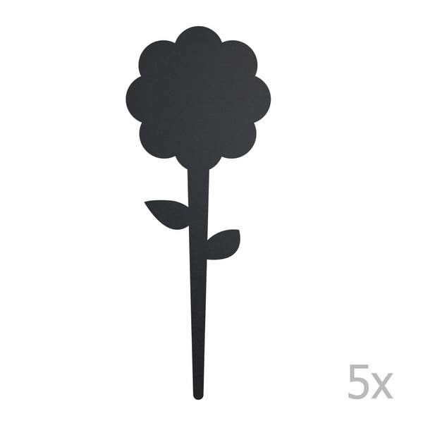 Set 5 etichete pentru scris și marker cretă Securit® Silhouette Flower