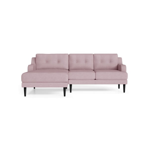 Canapea/colțar cu șezlong pe partea stângă Marie Claire GABY, violet deschis