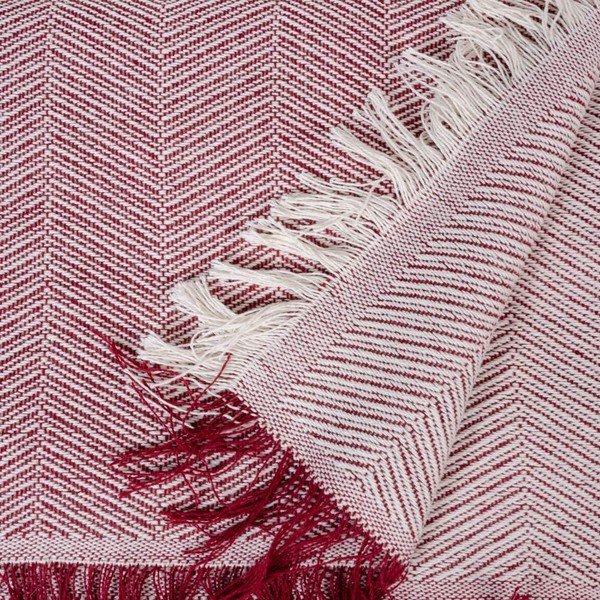 Cuvertură roșie/albă 260x280 cm – Ixia-image-1
