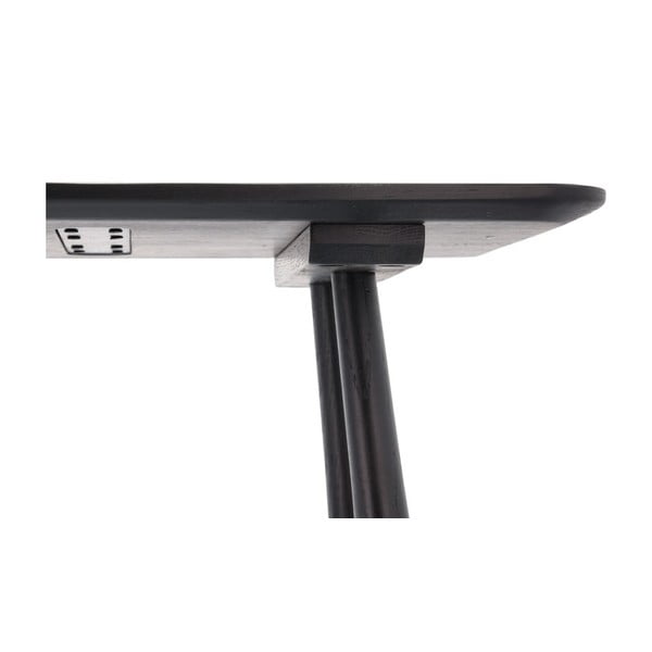 Masă consolă neagră din stejar 100x44,5 cm Bast - Villa Collection-image-4