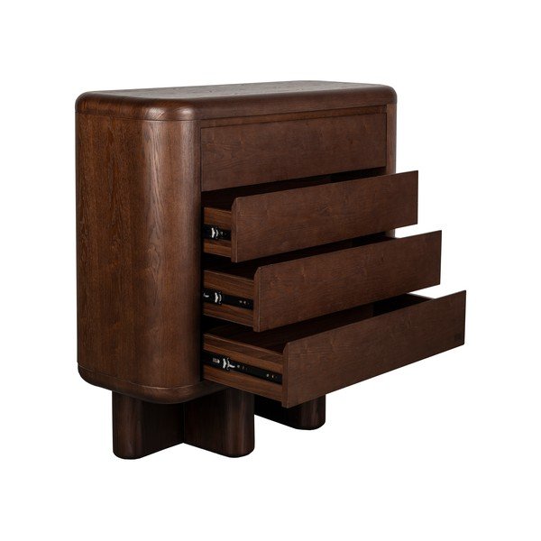 Comodă în culoare naturală închisă cu aspect de lemn de frasin 100x98x40 cm Herman – Dutchbone-image-4