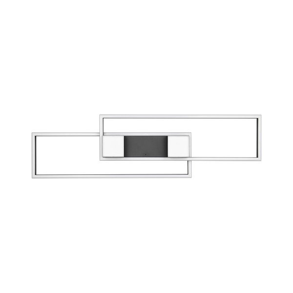 Plafonieră neagră-albă LED cu control prin telecomandă/cu intensitate reglabilă 28x100 cm Albany – Trio-image-3