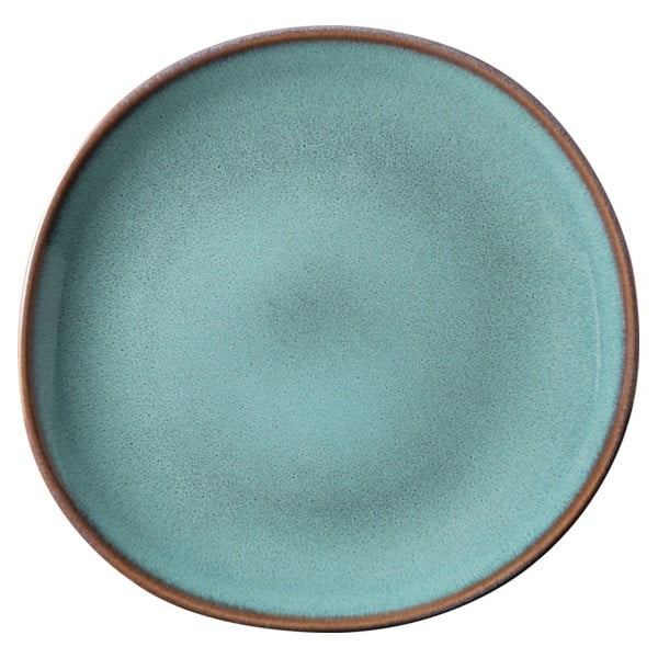 Farfurie din gresie ceramică pentru desert Villeroy & Boch Like Lave, ø 23 cm, turcoaz - maro