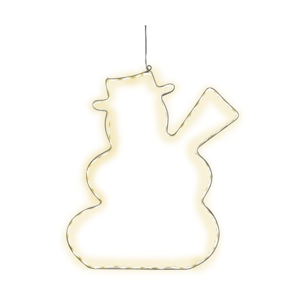 Decorațiune suspendată luminoasă cu LED Star Trading Lumiwall Snowman, înălțime 50 cm