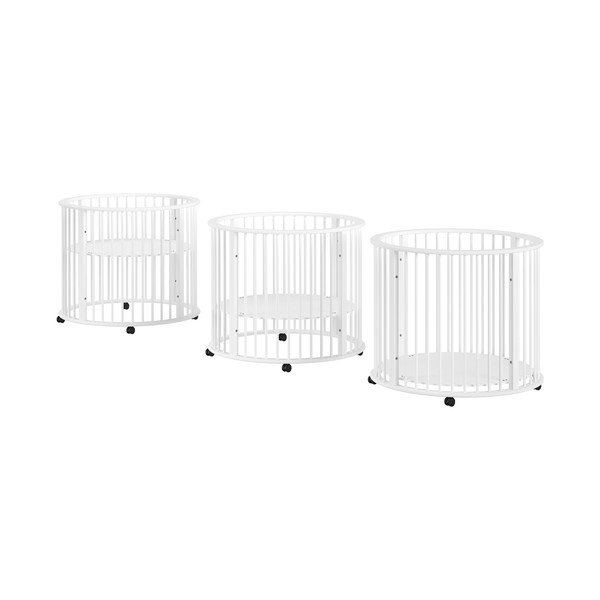 Țarc pentru copii alb din lemn de fag 90x90 cm Dino – Vipack-image-2