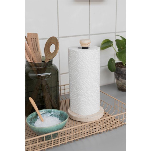 Suport de prosoape de bucătărie  bej din piatră ø 12,5 cm Traventine – Mette Ditmer Denmark-image-1