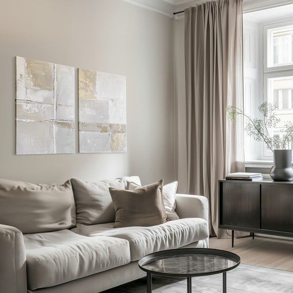 Set de tablouri cu detalii pictate manual 2 buc. 50x70 cm Sail – Styler-image-1