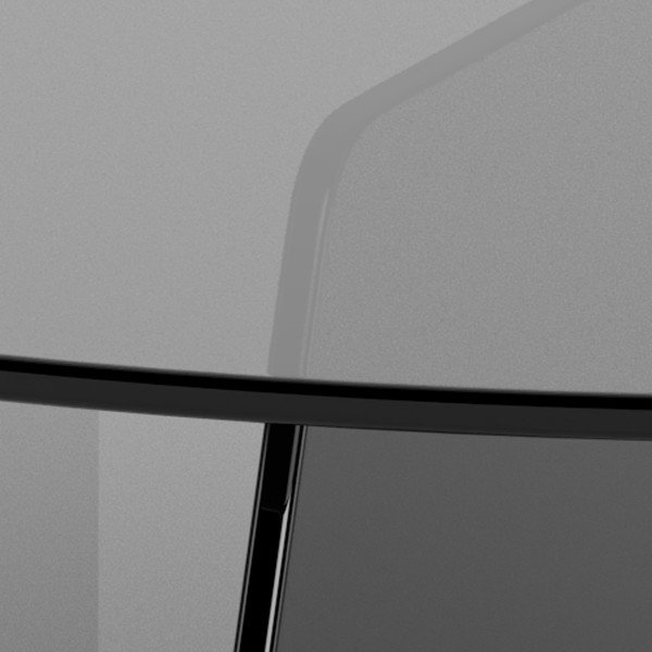 Măsuță de cafea gri rotundă din sticlă ø 80 cm Samos – Actona-image-3