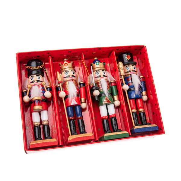 Ornamente de Crăciun 4 buc. din lemn 12,5 cm – Dakls