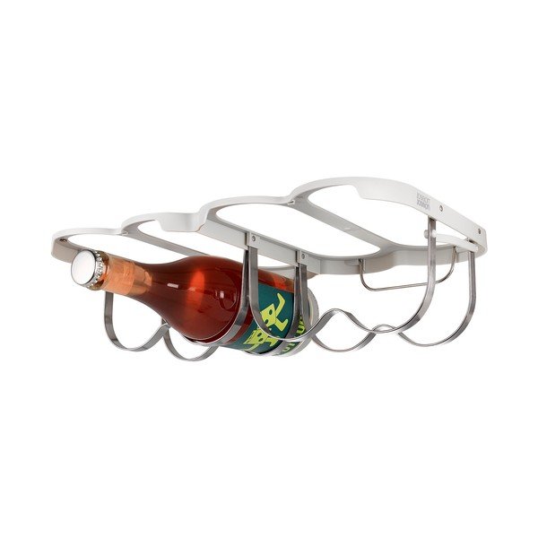 Raft pentru sticle de vin argintiu pentru perete din metal număr de sticle 4 38,5x2x25 cm Cradle – Joseph Joseph-image-4