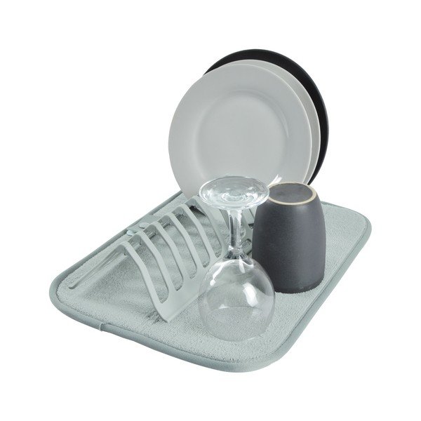 Scurgător de vase albastru deschis din plastic 36x28 cm – Homéa-image-1